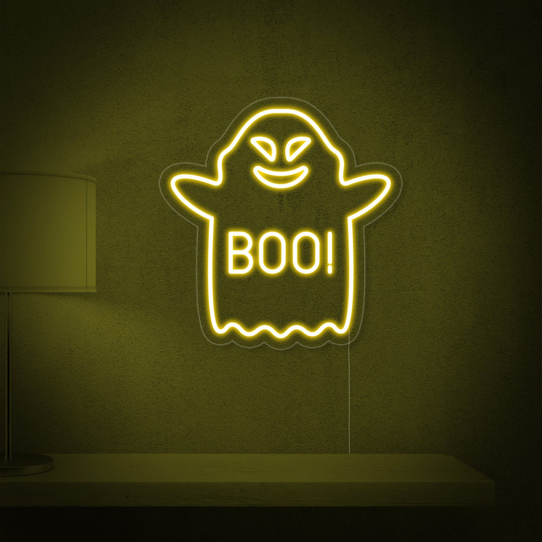 "Soaring Boo Ghost" Neon Sign