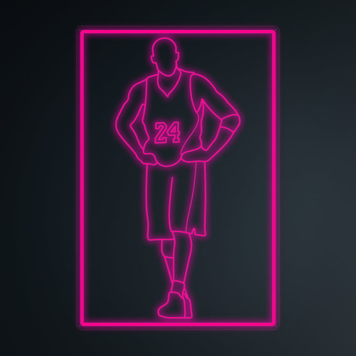"Sports Basketball Player 24" Mini Neon Sign