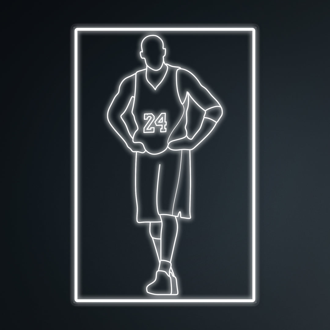 "Sports Basketball Player 24" Mini Neon Sign