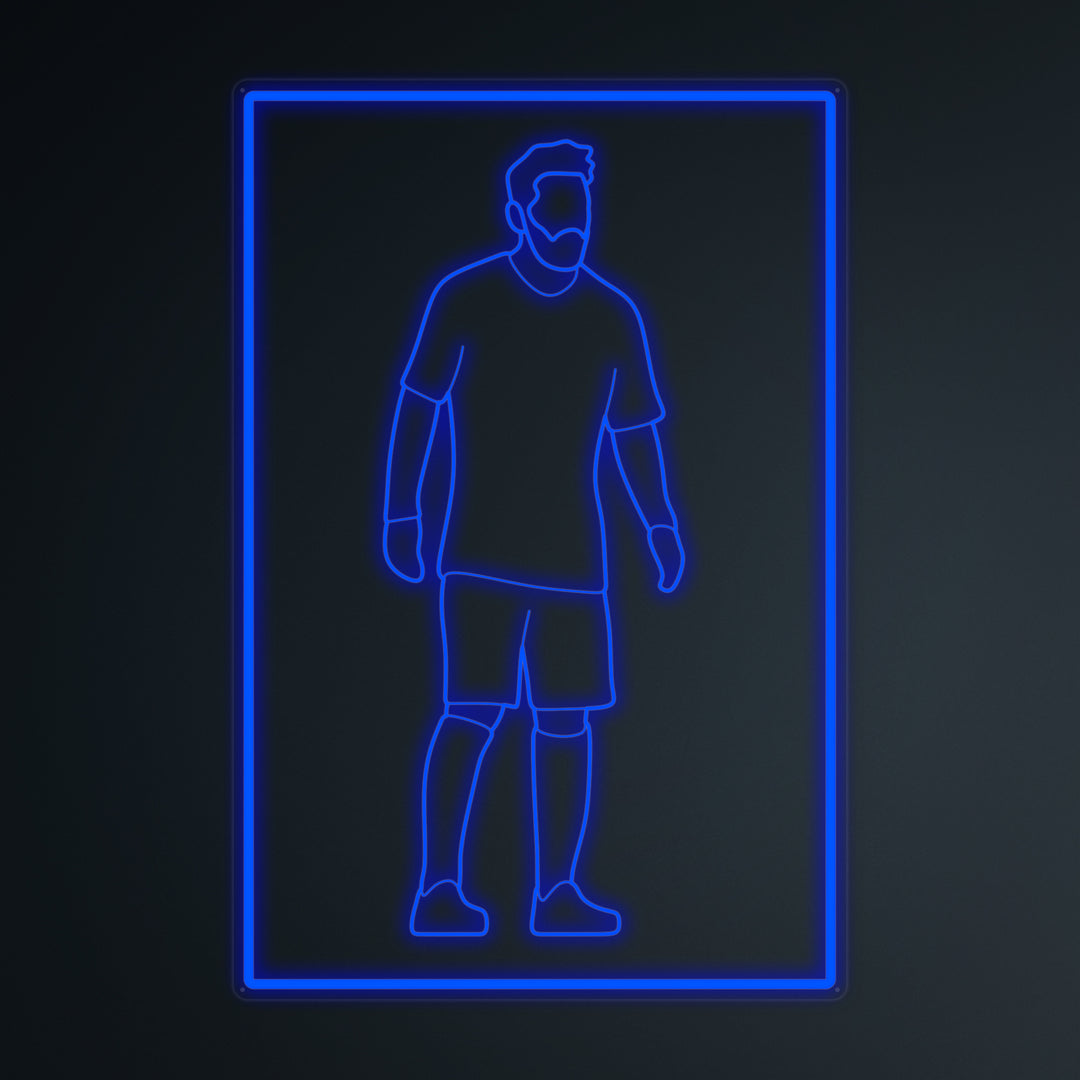 "Sports Football Soccer Player 10" Mini Neon Sign