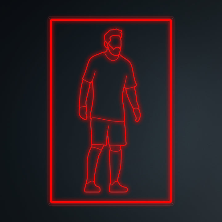 "Sports Football Soccer Player 10" Mini Neon Sign