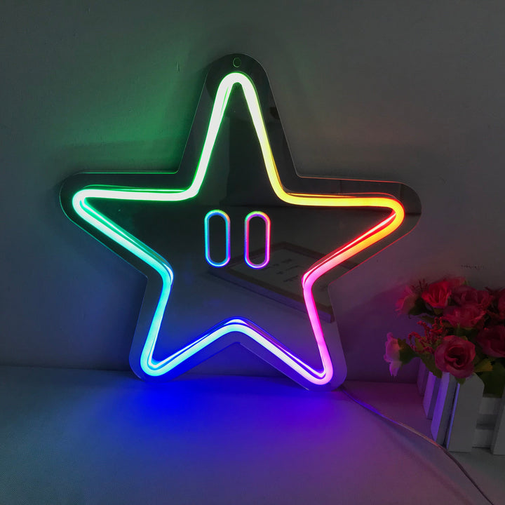"Star, Dreamy Color Changing" Mirror Neon Sign