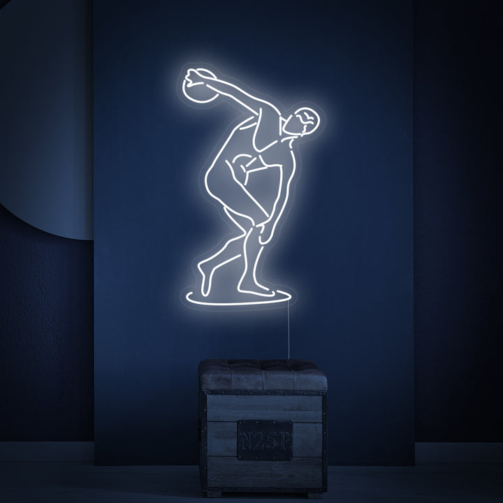 "The Diskobolus of Myron" Neon Sign