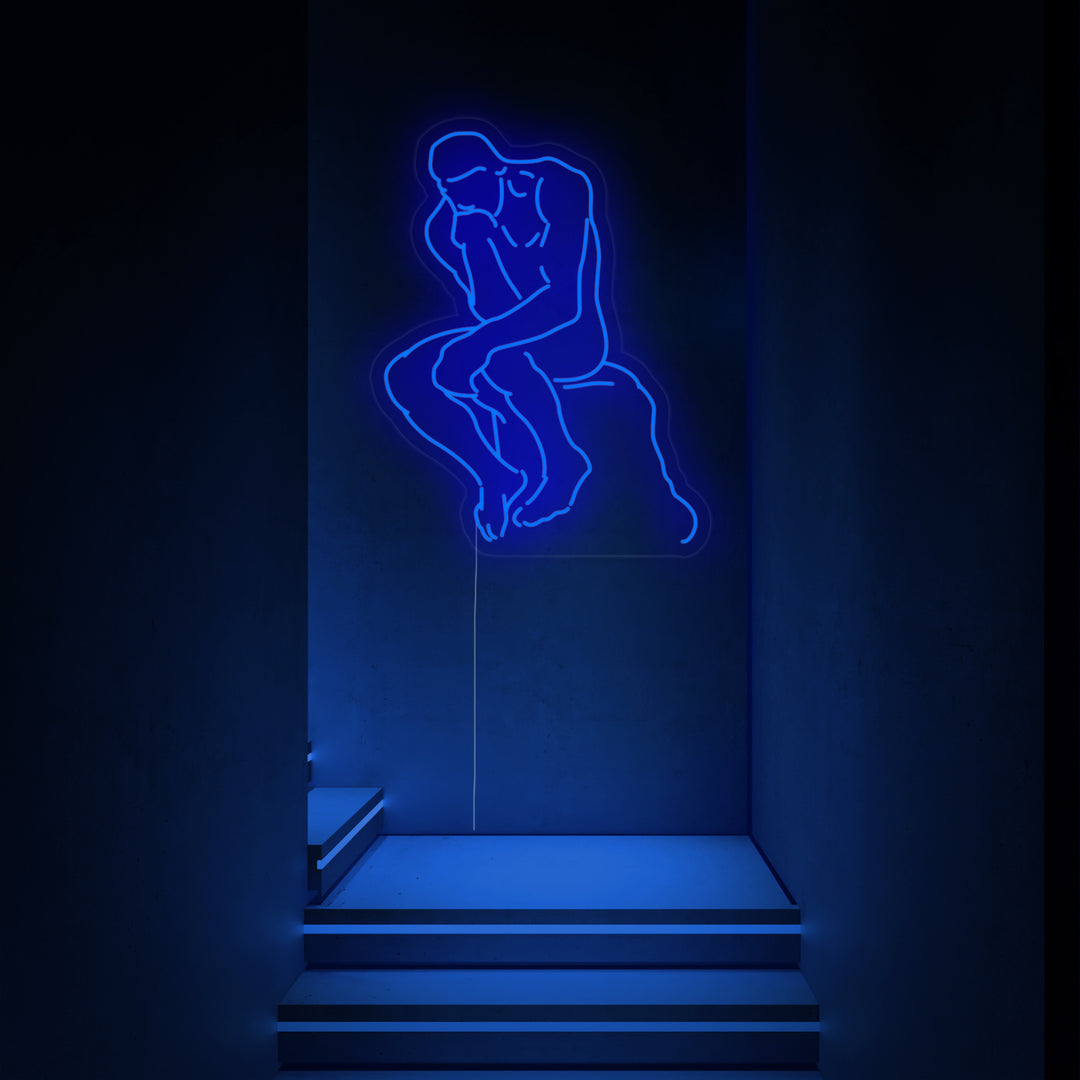 "The Thinker Auguste Rodin" Neon Sign