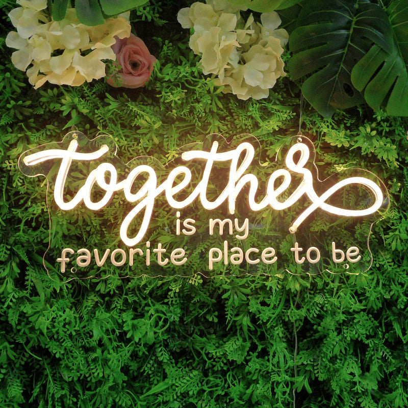 "Together Is My Favorite Place To Be" Mini Neon Sign