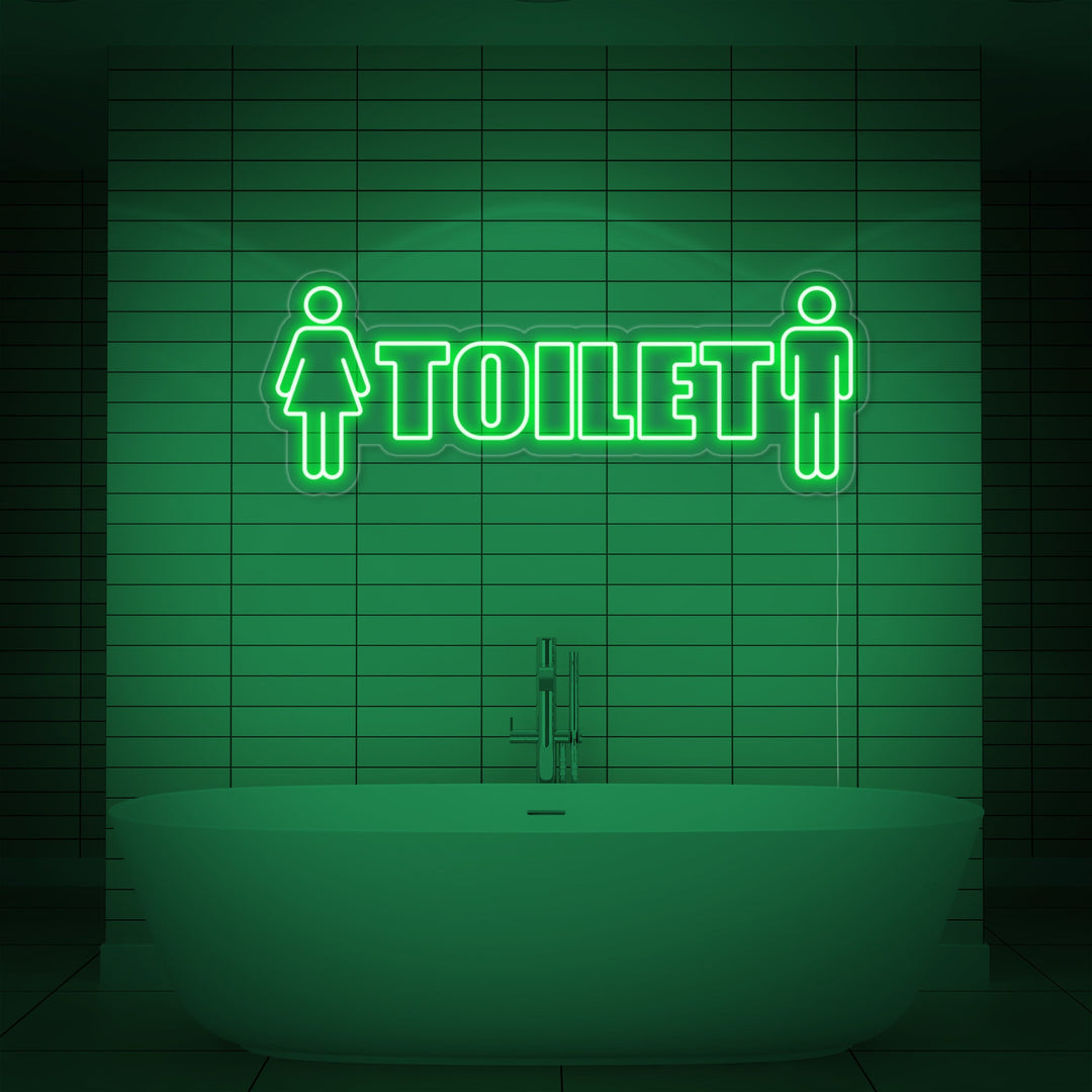 "Toilet Man Woman" Neon Sign