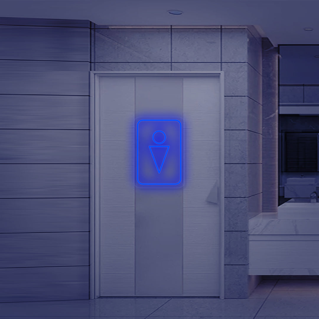 "Toilet WC Man Symbol" Neon Sign