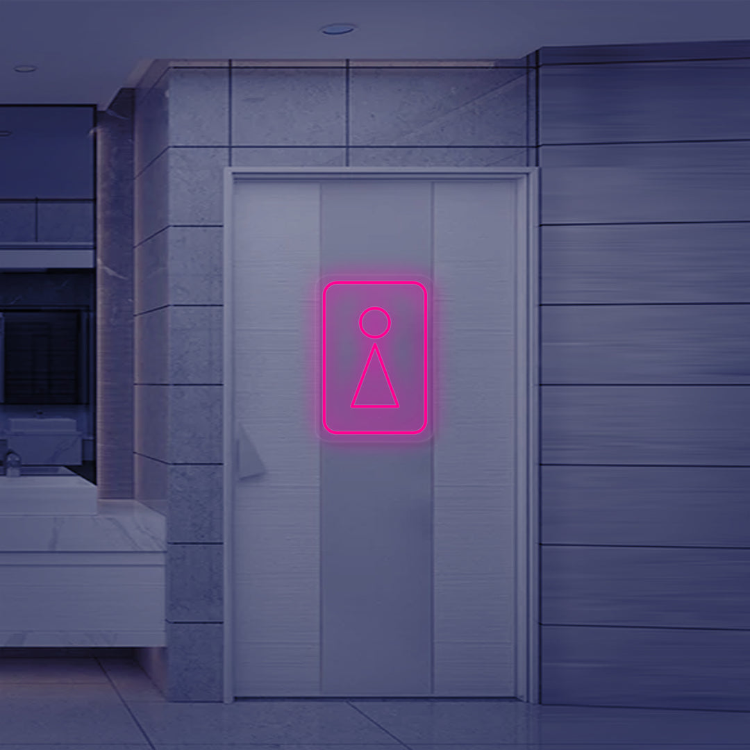 "Toilet WC Woman Symbol" Neon Sign