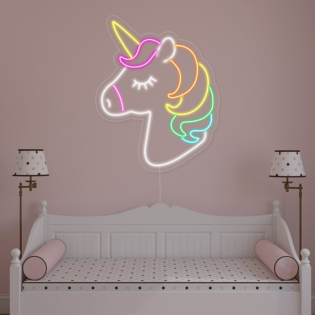 Unicorn Head Neon Sign