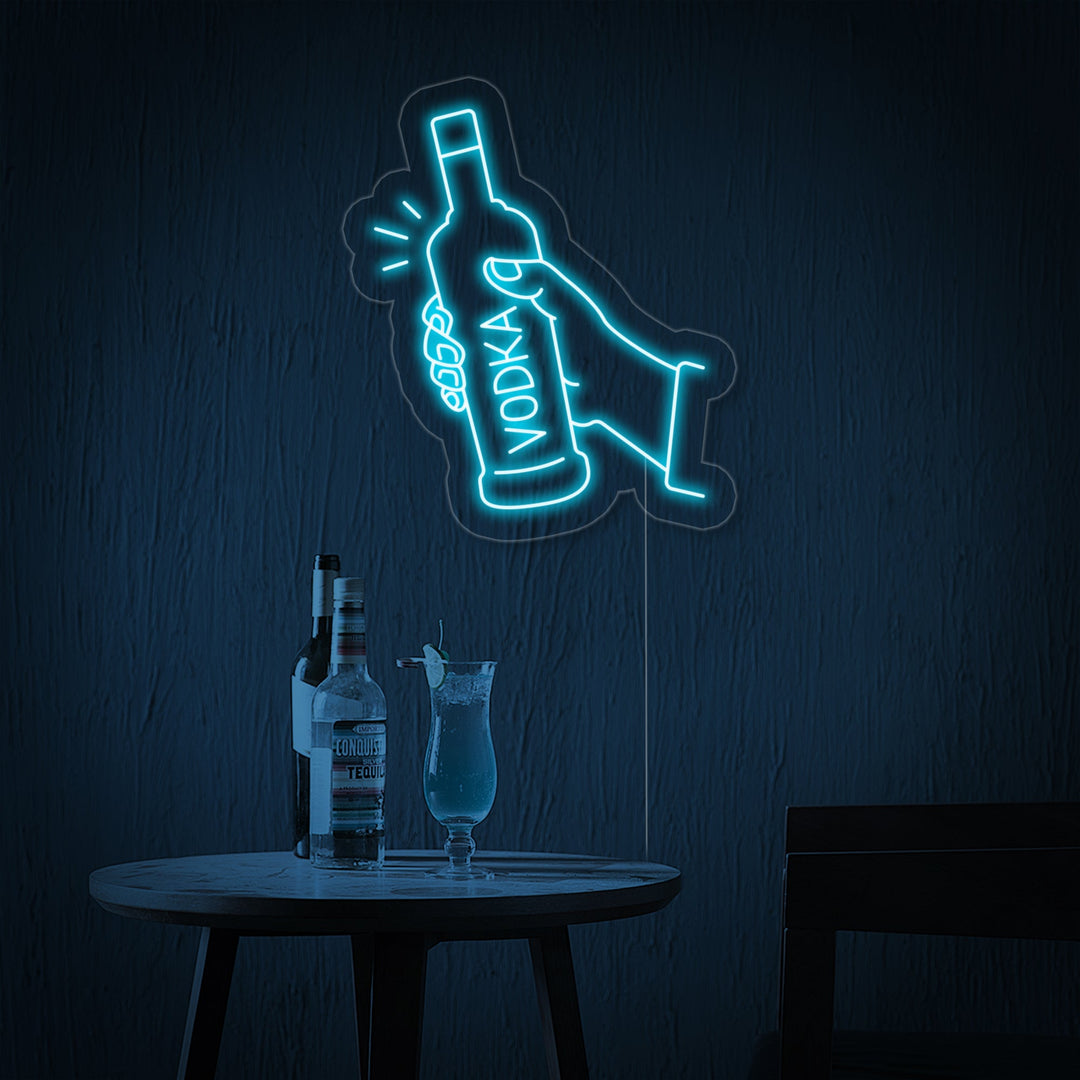 "Vodka Bottle Bar" Neon Sign