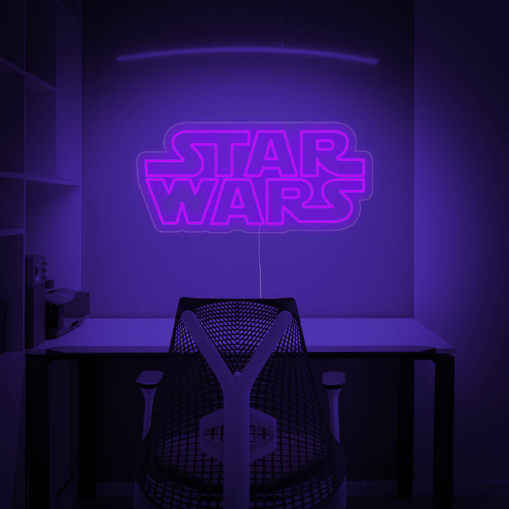 Space Battle Lettering Neon Sign