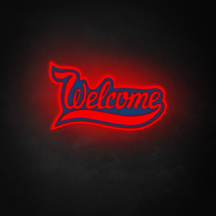 "Welcome" Neon Like Sign