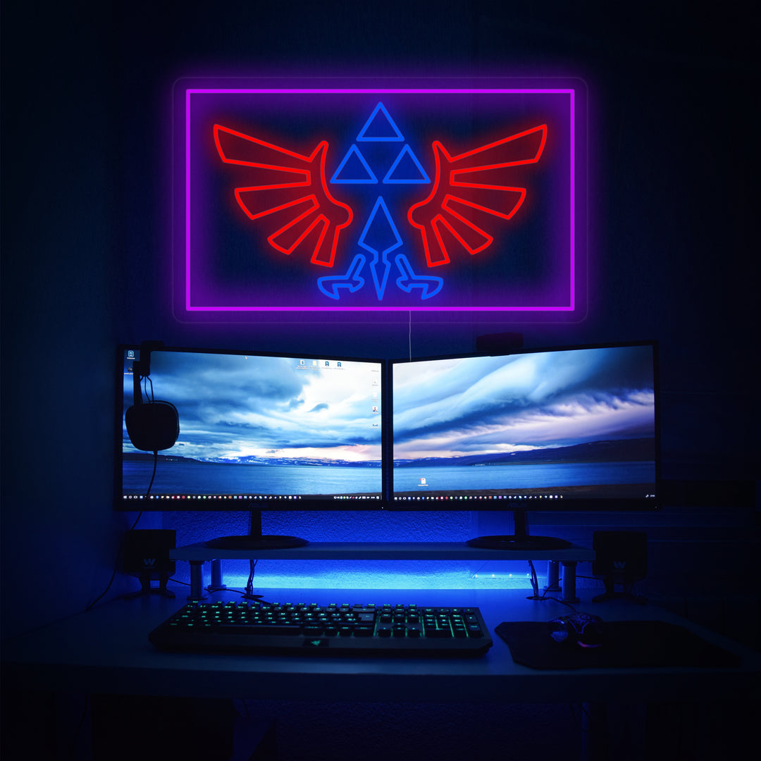 "Zelda Triforce Game Room" Neon Sign
