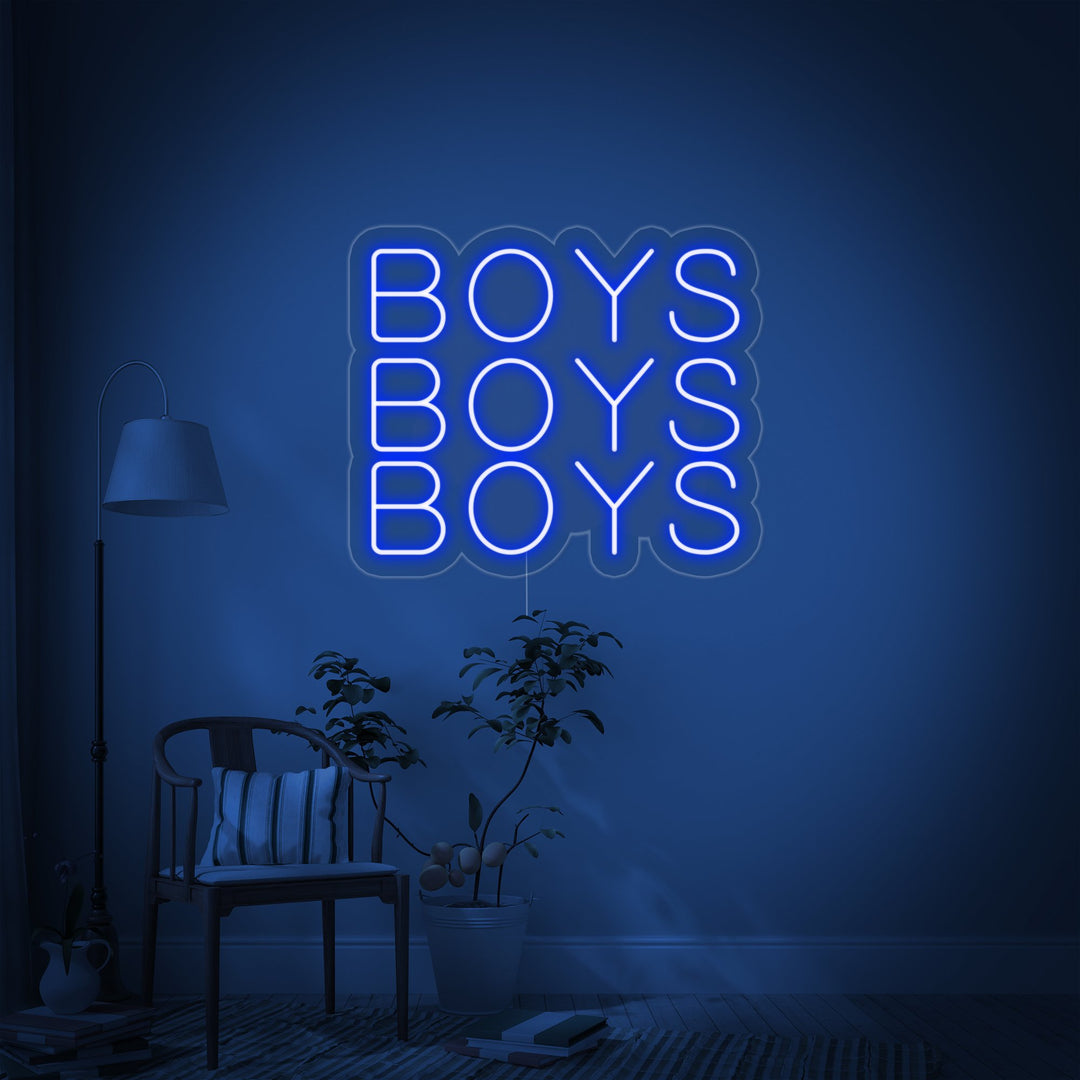 Boys Boys Boys Neon Sign