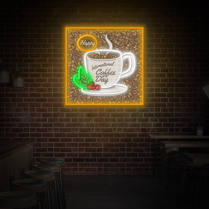 "Coffee Beans", Coffee Shop Decor, LED Neon Sign 2.0, Luminous UV Printed
