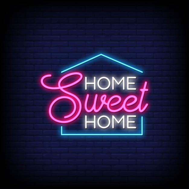 "Home Sweet" Neon Sign