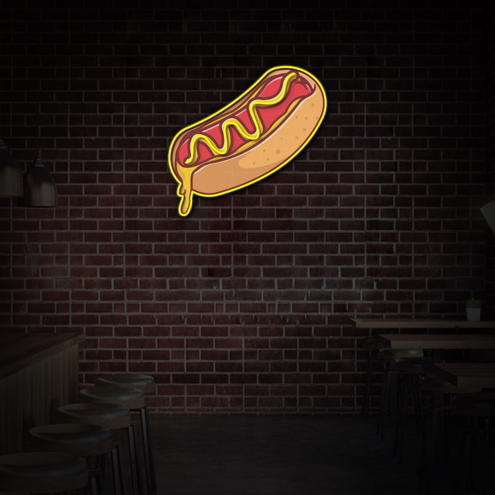 "Hotdog" LED Neon Sign 2.0, Luminous UV Printed