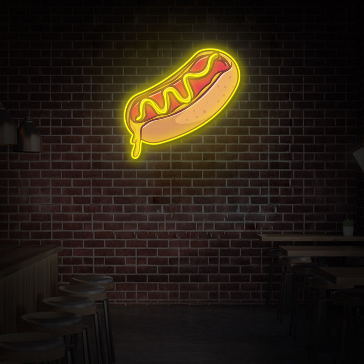 "Hotdog" LED Neon Sign 2.0, Luminous UV Printed