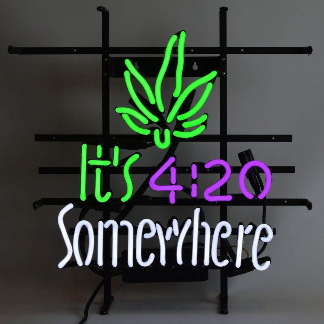 "Its 420 Somewhere" Neon Sign