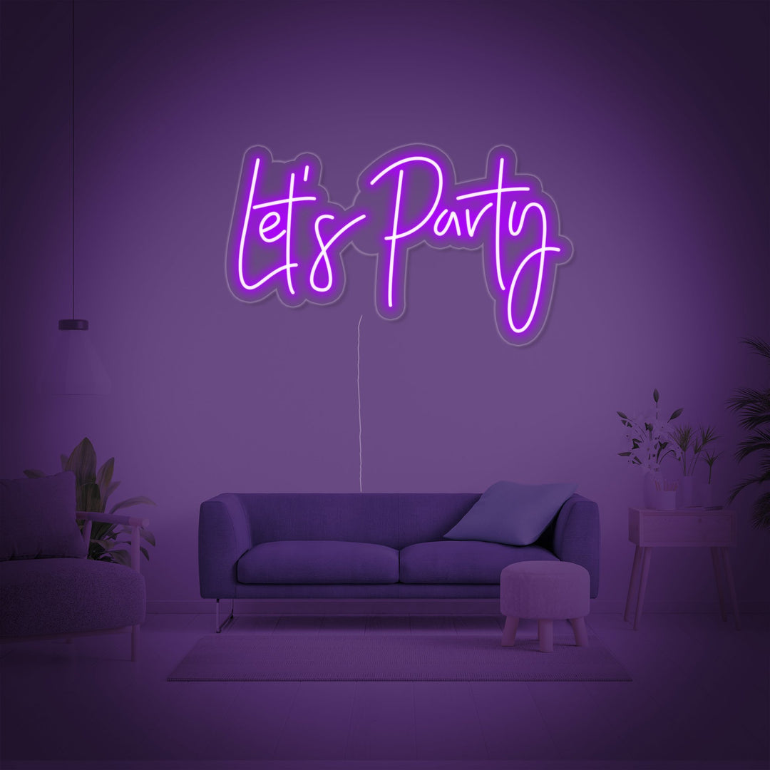 "Lets Party" Neon Sign