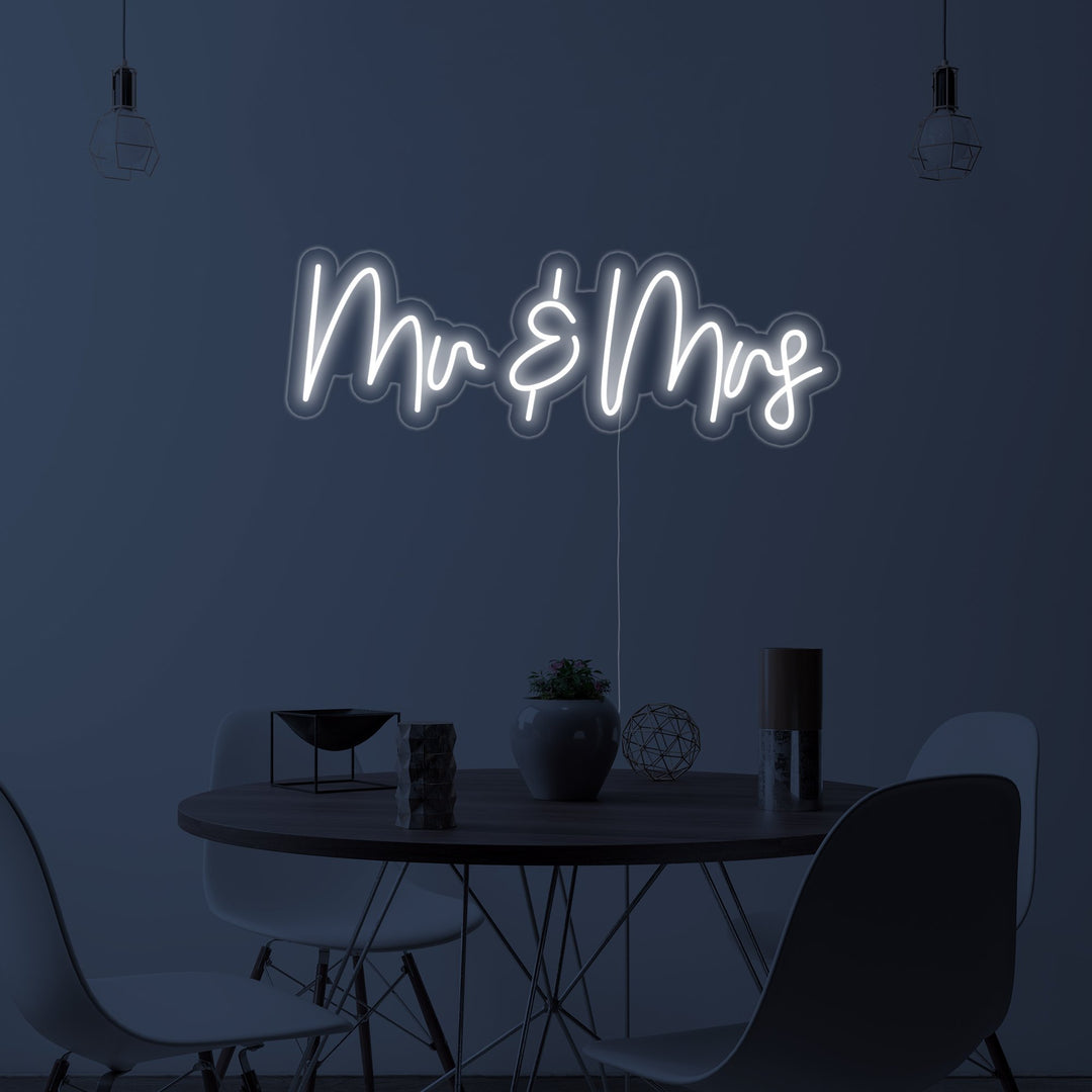 "Mr and Mrs" Neon Sign