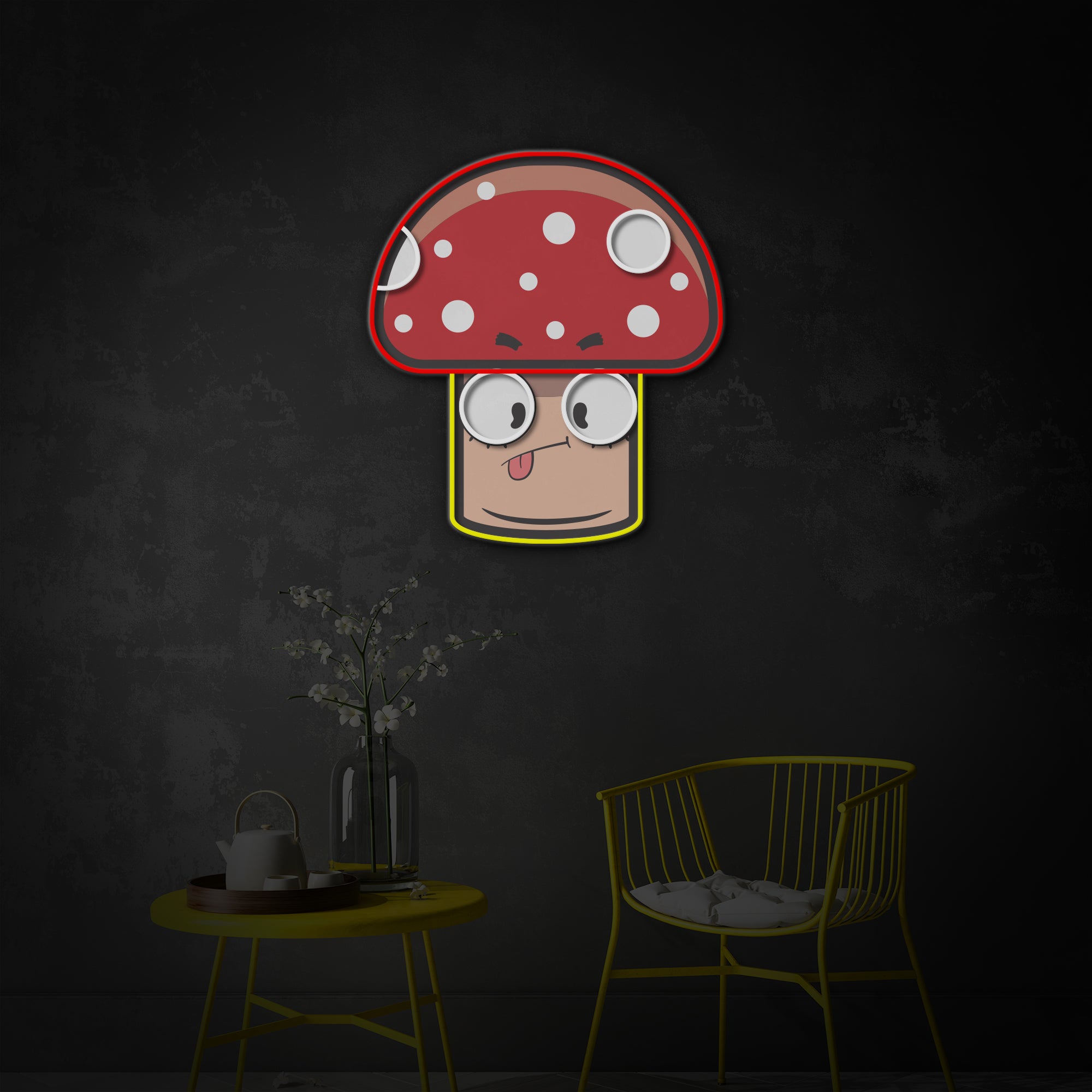 "Mushroom Cartoon" LED Neon Sign 2.0, Luminous UV Printed