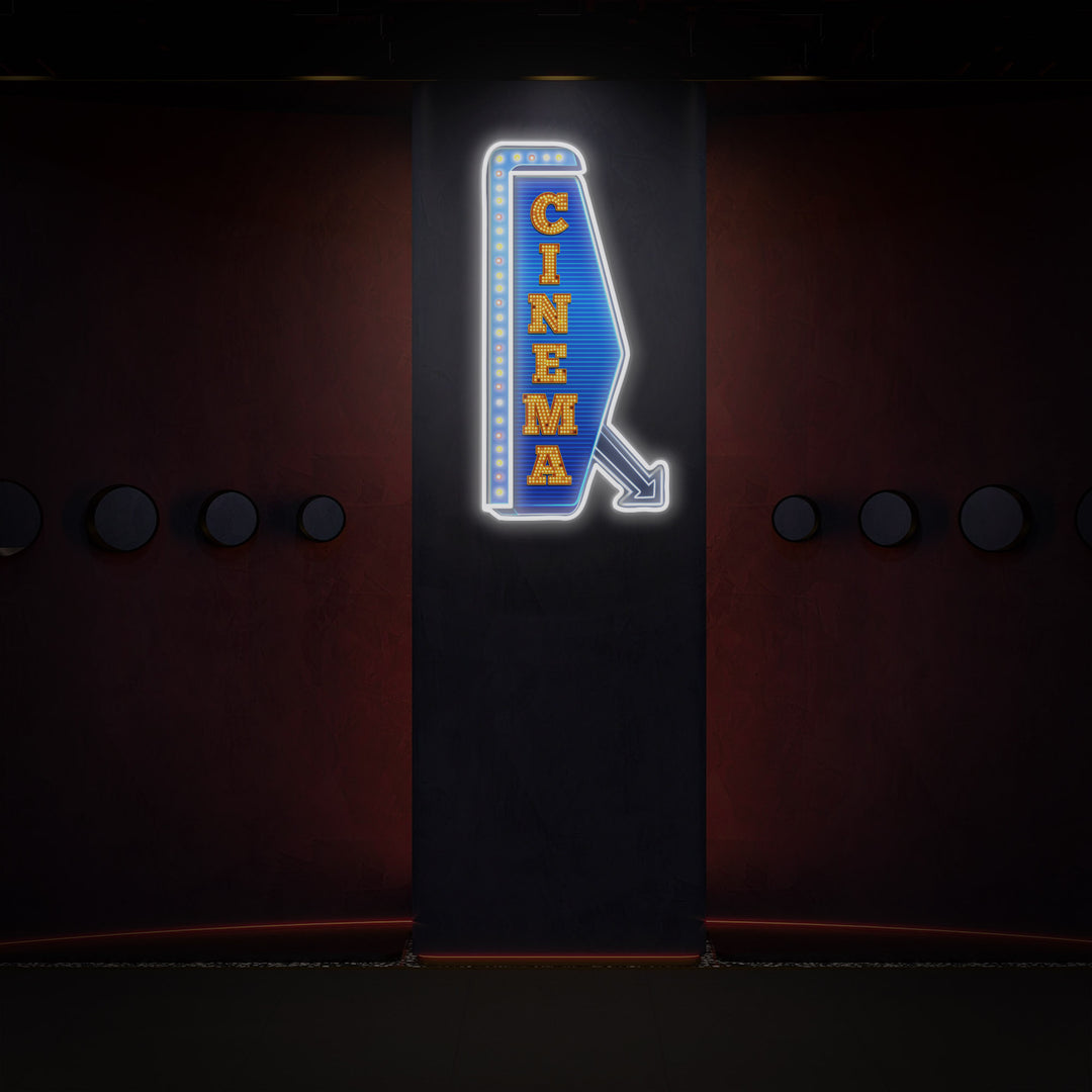 "Retro Cinema" LED Neon Sign 2.0, Luminous UV Printed