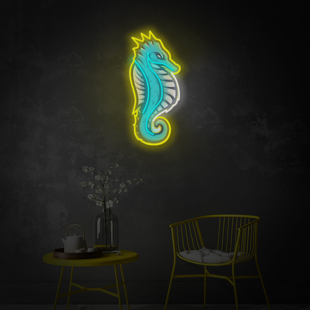 "Seahorse" LED Neon Sign 2.0, Luminous UV Printed
