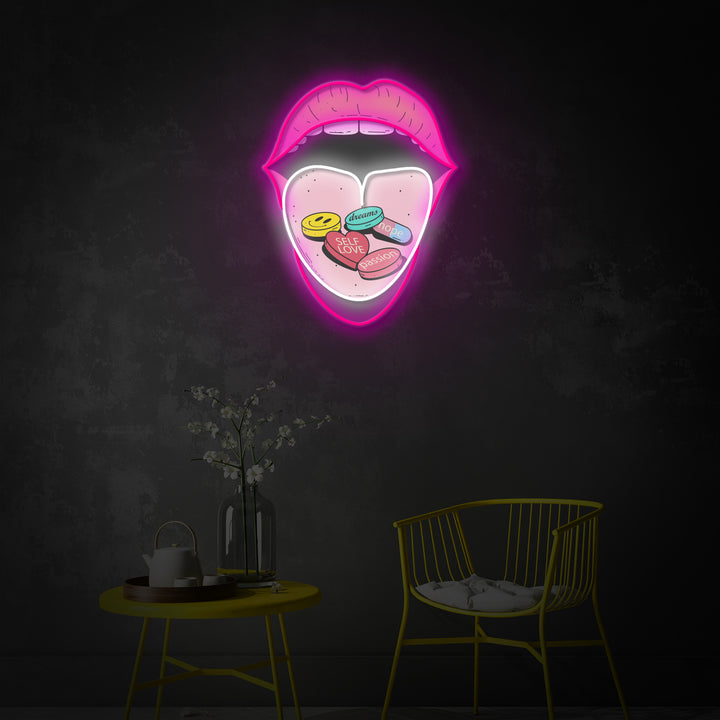 "Self Love Pills Metaphor" LED Neon Sign 2.0, Luminous UV Printed